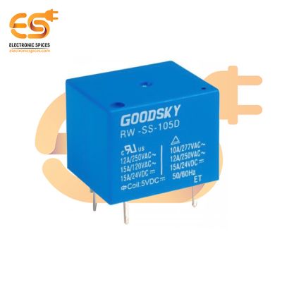 RW-SH 124D 24V 6A Through Hole T73 SPDT 5-Pin Sugarcube Relay